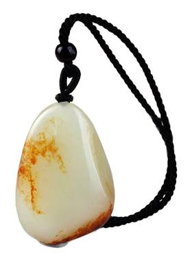 新疆和田玉黄皮籽料随形吊坠玉石挂件原石红皮男女玉坠手玩把件