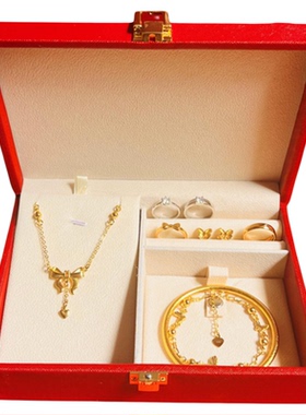 结婚专用假五金套装红色嫁妆盒