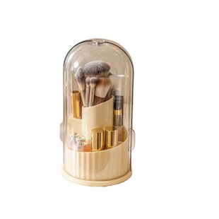 化妆刷收纳筒旋转防尘梳妆台化妆品收纳盒口红眼影置物架桌面笔筒