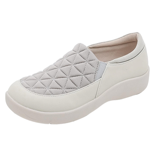 Pansy盼喜一脚蹬女鞋日本休闲百搭厚底防滑加宽胖脚超轻舒适鞋