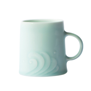 山水间青山水浪情侣杯高颜值陶瓷马克杯创意文艺杯子女男礼物定制