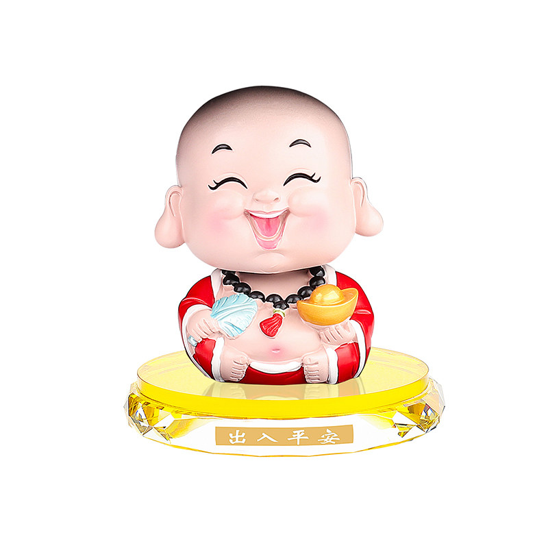 可爱摇头小和尚汽车摆件