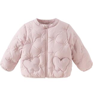 戴维贝拉女童轻薄羽绒服冬装儿童防水外套女宝宝保暖内胆校服神器