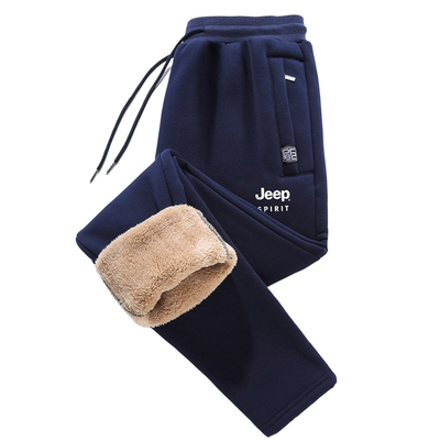 吉普加绒加厚运动裤男士纯棉长裤