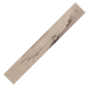 爱奇葩山水画桌旗宋式美学茶桌垫布中式禅意茶桌垫布防水茶几茶席