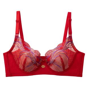 Lightness/莱特妮丝性感刺绣薄透圆润收副乳短文胸内衣女F1614