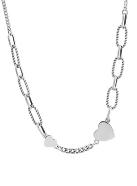 镀银韩版港风小众设计叠戴锁骨链