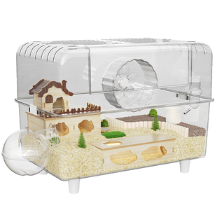 小仓鼠金丝熊笼子豪华别墅超大便宜专用大房子易清理亚克力透明箱