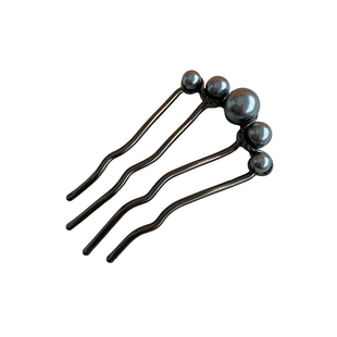 珍珠发梳盘发固定神器u型发夹2025新款四齿头发插梳发卡发簪发饰