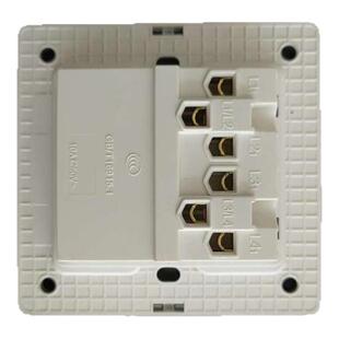 86型四位自动复位回弹式开关 点动回位回弹弱电触发开关按钮面板