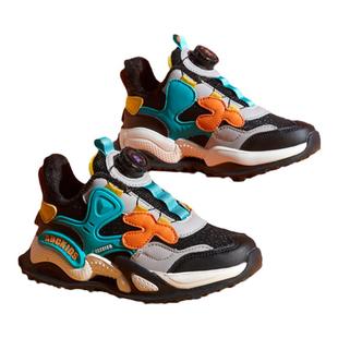 abckids男童鞋2025冬季加绒保暖运动鞋中小童舒适耐磨跑步鞋女童