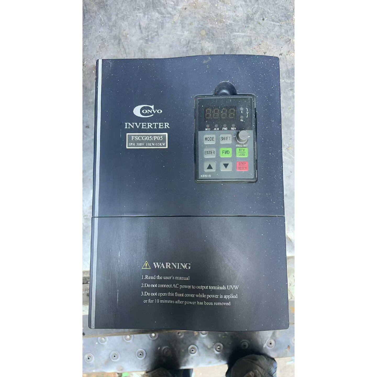 议价康沃变频器二手拆机，380V，11KW，成色如图，功能包好，