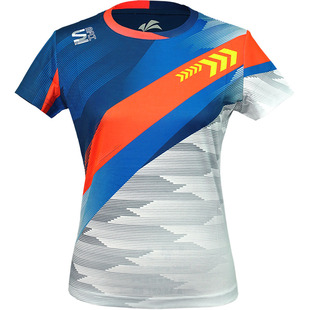 速迈夏季新款羽毛球服运动套装速干团队服短袖排球T恤上衣男女款