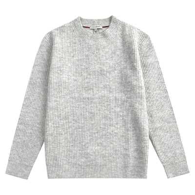 冬季新款糯叽叽反重力老钱风元宝针华夫格羊毛混纺新年款针织毛衣