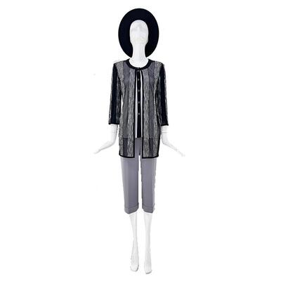 靓诺竖条蕾丝镶边上衣lc16216a