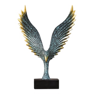 大鹏展翅老鹰雄鹰创意家居现代简约客厅办公室玄关酒柜装饰品摆件