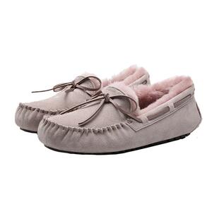 AΖUGGОNE皮毛一体豆豆鞋女冬加绒加厚外穿棉鞋雪地鞋厚底毛毛鞋