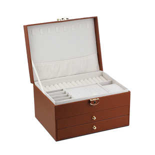 「珠宝匣」高档首饰收纳盒项链耳环耳钉耳饰饰品大容量首饰盒轻奢