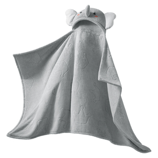 宝宝浴巾新生儿童带帽斗篷浴袍可穿式非纯棉a类冬季洗澡专用女孩