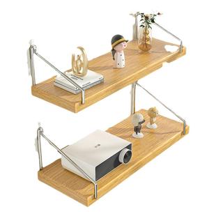 挂墙电视机机顶盒置物架墙上壁挂免打孔路由器支架投影仪放置架子