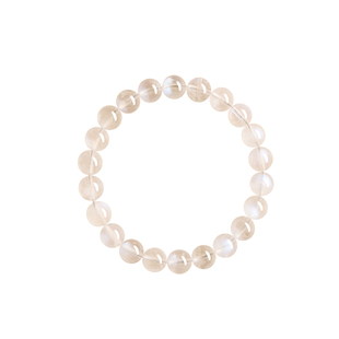 天然月光石手串女斯里兰卡水晶猫眼蓝月光散珠玉石原石玉髓手链