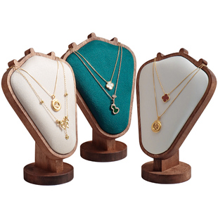 胡桃木纹项链展示架模特项链架首饰品橱窗展示道具首饰展示架陈列