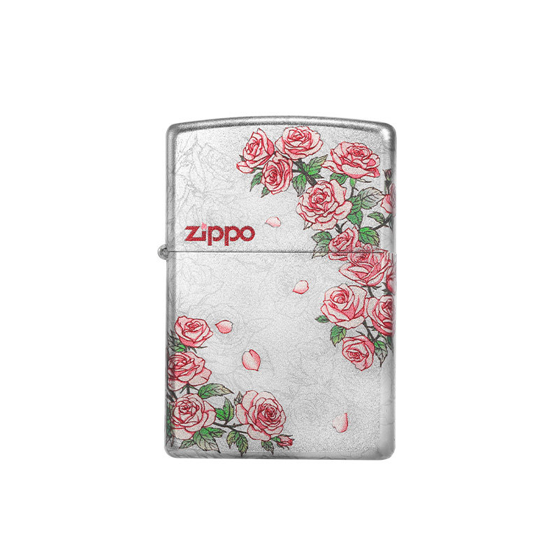 zippo正品镀银防风煤油打火机