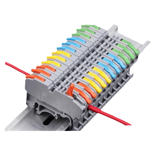 CMK420接线端子排快速对接并线导轨式一进多出分线器接线排免工具