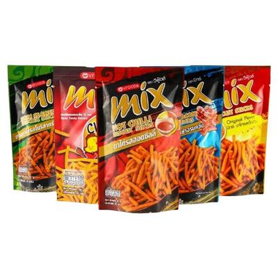 泰国进口VFOODS MIX脆脆条原味香辣味咪咪虾条休闲小零食解馋食品
