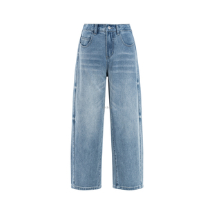 牛仔裤男款2026新款裤子弯刀微喇直筒牛仔裤宽松休闲复古春夏薄款