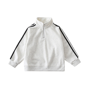 亲子装2025新款一家三四口半拉链立领加绒卫衣母子母装冬季外套潮