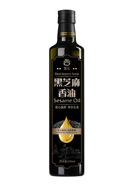 滁谷黑芝麻香油500ml瓶装