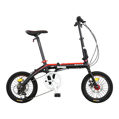 BATTLE邦德富士达16寸折叠自行车铝合金超轻便携式成人单车E500