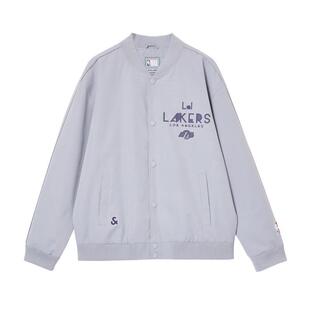 tq区绫致杰克琼斯春夏NBA联名湖人队棒球服夹克长袖外套男