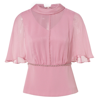 【蝶翼斗篷】La koradior拉珂蒂气质七分袖衬衫女2025夏季上衣