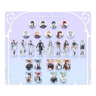 漫库正版周边《LASER&MANTA》守护神正版马口铁徽章立牌小卡