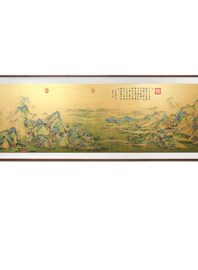 释同加厚铜雕画招财纳福挂画
