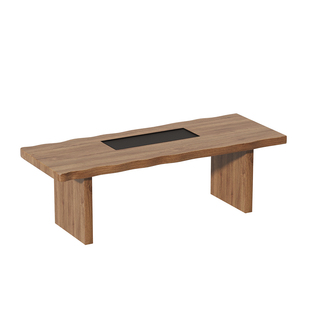 实木茶桌一体泡茶桌椅组合后现代简约禅意办公室功夫茶台大板桌子