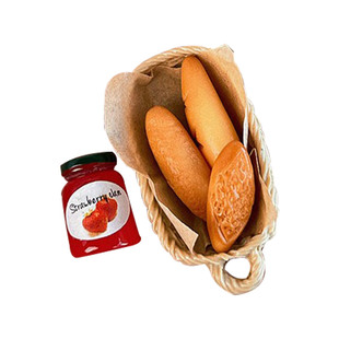 迷你蛋糕面包店食玩仿真物品厨房娃屋场景配件摆件微缩玩具面包柜