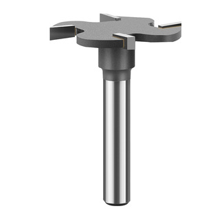 川木四齿公制T型刀具木工修边机侧边4刃开槽刀电木铣起槽裁口铣刀