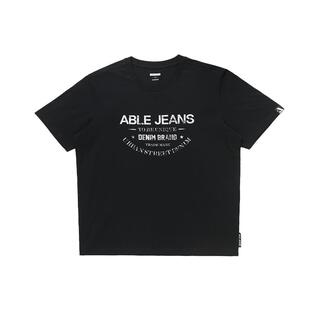 ABLE JEANS男士夏季新款全棉简约舒适LOGO休闲潮流圆领短袖T恤