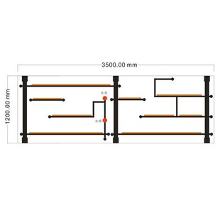 工业风装饰墙架子壁挂式托架挂墙墙壁分层隔板铁艺水管墙上置物i.