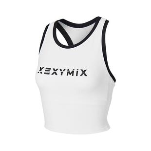 xexymix杰克茜韩国进口女字母印花背心BRA瑜伽健身防晒XFK2BL1502