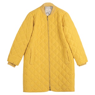 ZOLLE因为轻量化格纹舒适保暖中长款外套棉服25秋冬新品