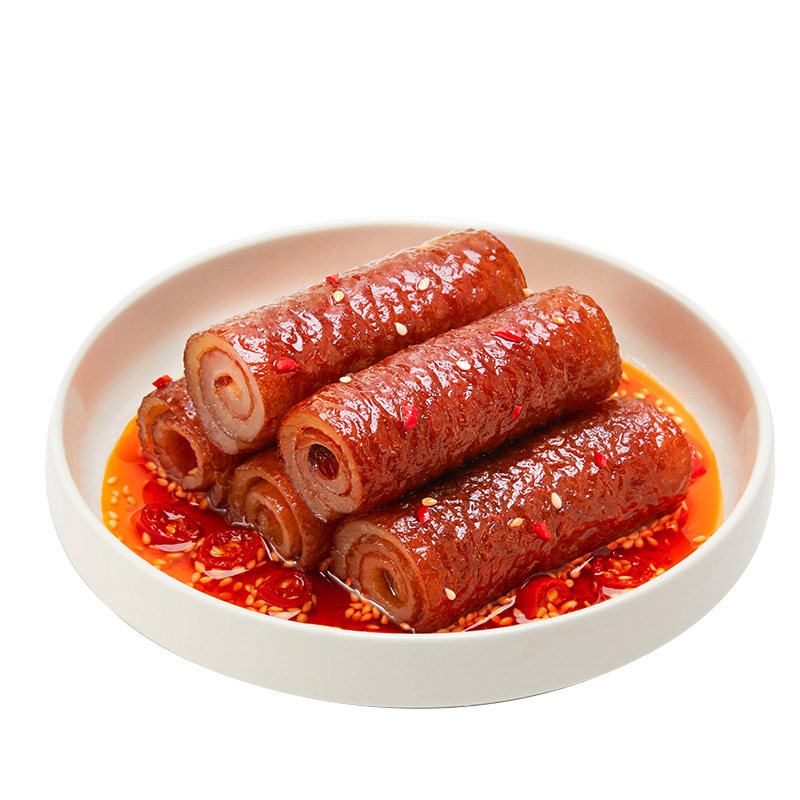 辣媳妇低脂虎皮肉卷500g健康低脂肪猪皮卷肉皮即食休闲解馋小零食