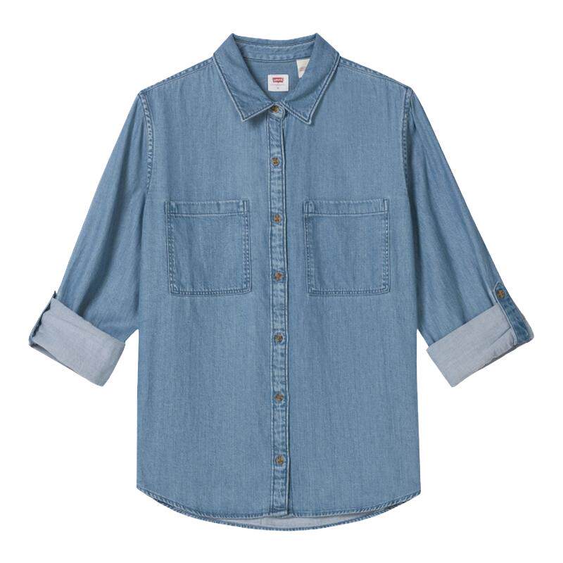 Levi's李维斯26年秋季新款女士美式复古工装风休闲牛仔衬衫