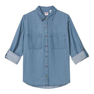 Levi's李维斯26年秋季新款女士美式复古工装风休闲牛仔衬衫