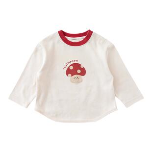 YOUGE幼歌婴幼儿春季卡通蘑菇T恤宝宝俏皮可爱舒适百搭宽松上衣潮