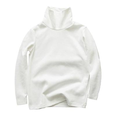 白色春秋款高领时尚搭大童打底衫