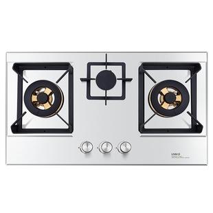 德国LAIMD莱梅德猛火三眼燃气灶家用天然气灶台嵌两用不锈钢面板